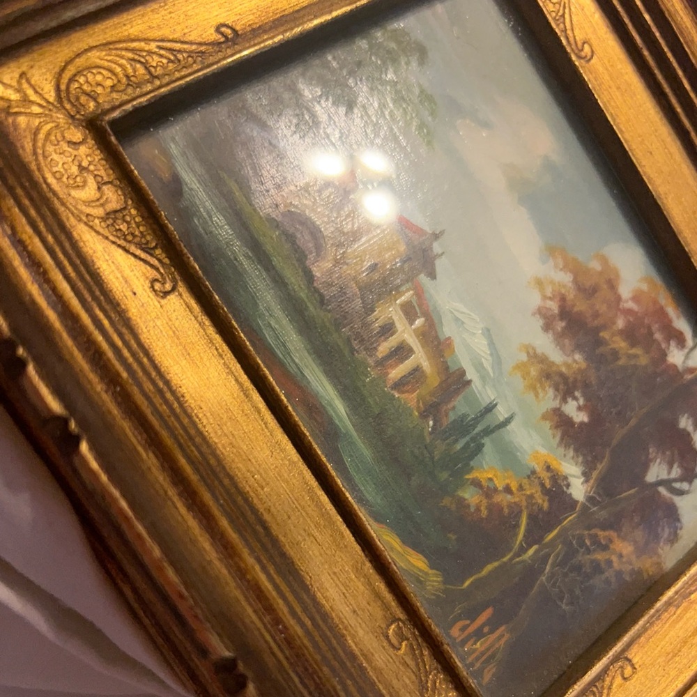 Elegant Gold Framed Landscape Painting